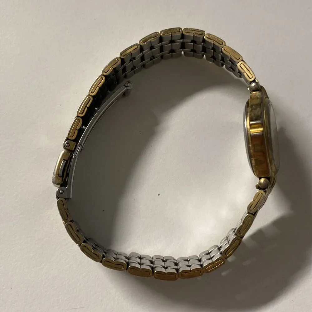 Givenchy Paris Diamond Quartz Watch Women's Gold Tone Bracelet